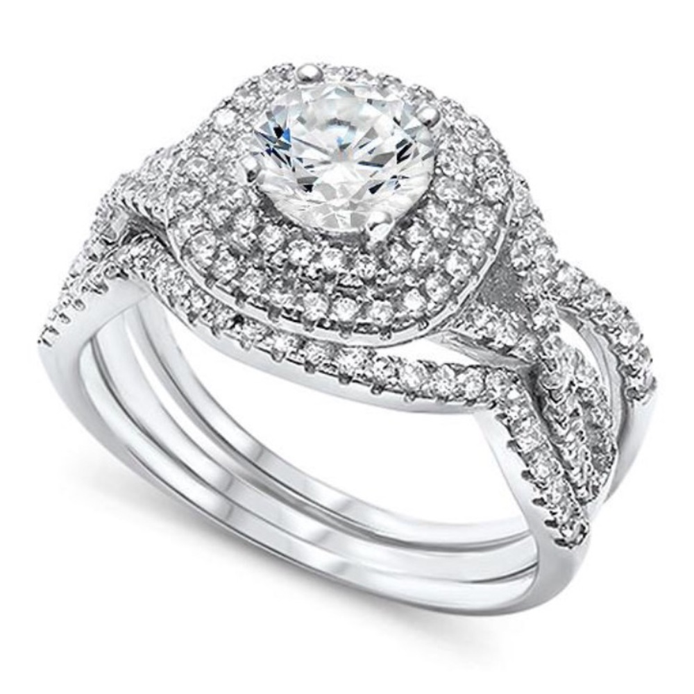 sterling silver 925 engagement ring